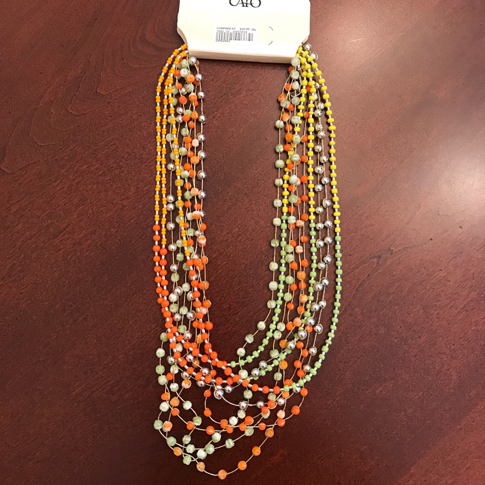 Orange and Green Cato Necklace